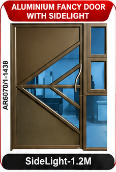 Fancy aluminium door with sidelight AR60707/1-1438