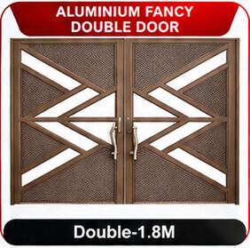 Fancy double aluminium door, design 10
