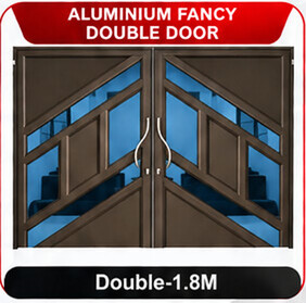 Fancy double aluminium door, design 11